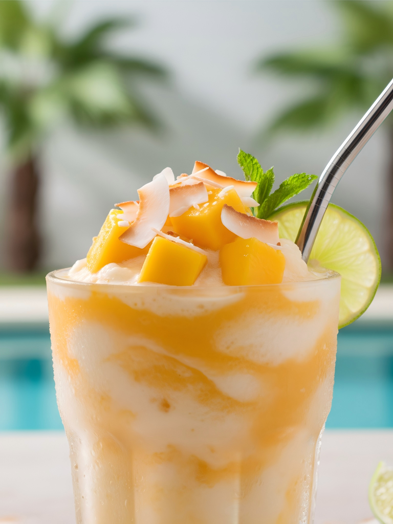 Coconut-Mango Slush | Bright, Tropical & Velvety