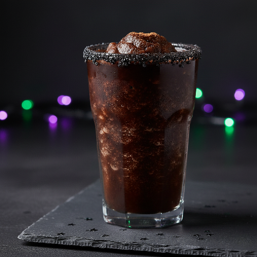 Haunted Black Cocoa Mocha Frappé-Slush (Kid-Friendly + 21+)