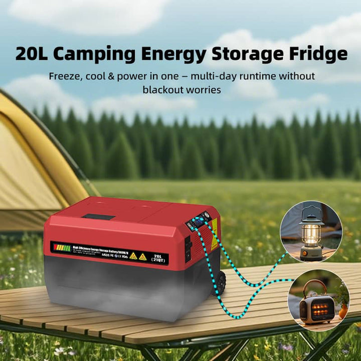 GSEICE 20L Camping Fridge with Energy Storage | USB/Type-C Power Out