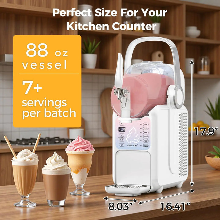 2-in-1 Ice Cream & Slushy Maker with Handle, 3L | Precise Cooling & Quick Frozen Drink Machine