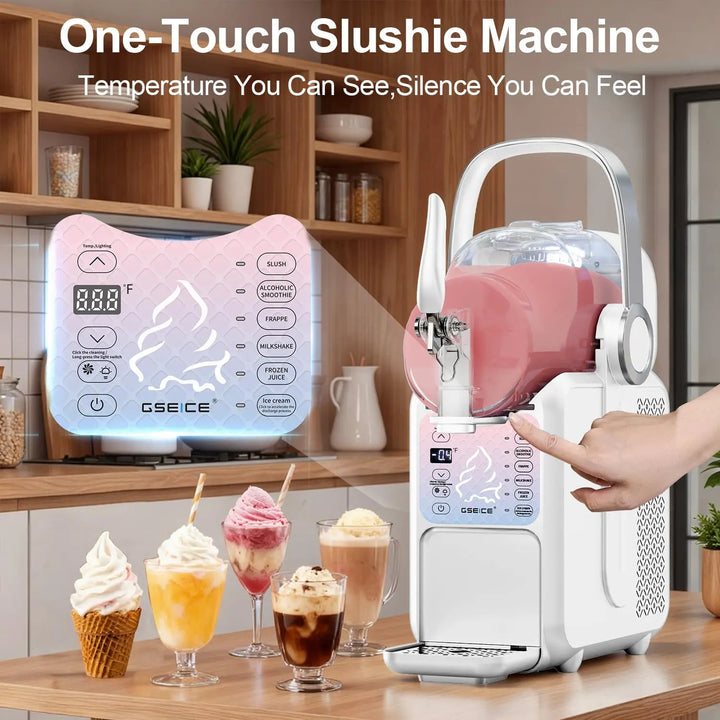 2-in-1 Ice Cream & Slushy Maker with Handle, 3L | Precise Cooling & Quick Frozen Drink Machine