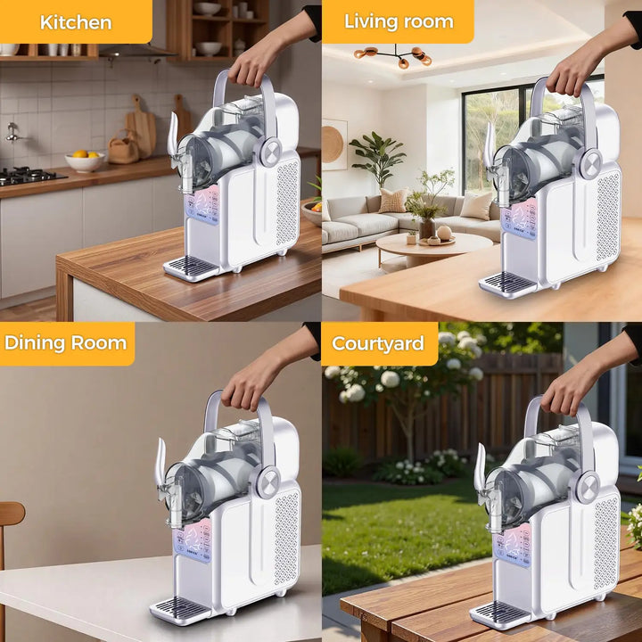 2-in-1 Ice Cream & Slushy Maker with Handle, 3L | Precise Cooling & Quick Frozen Drink Machine
