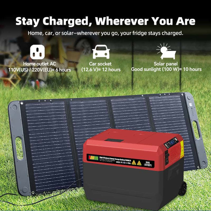 GSEICE 30L Camping Fridge with Energy Storage | USB/Type-C Power Out