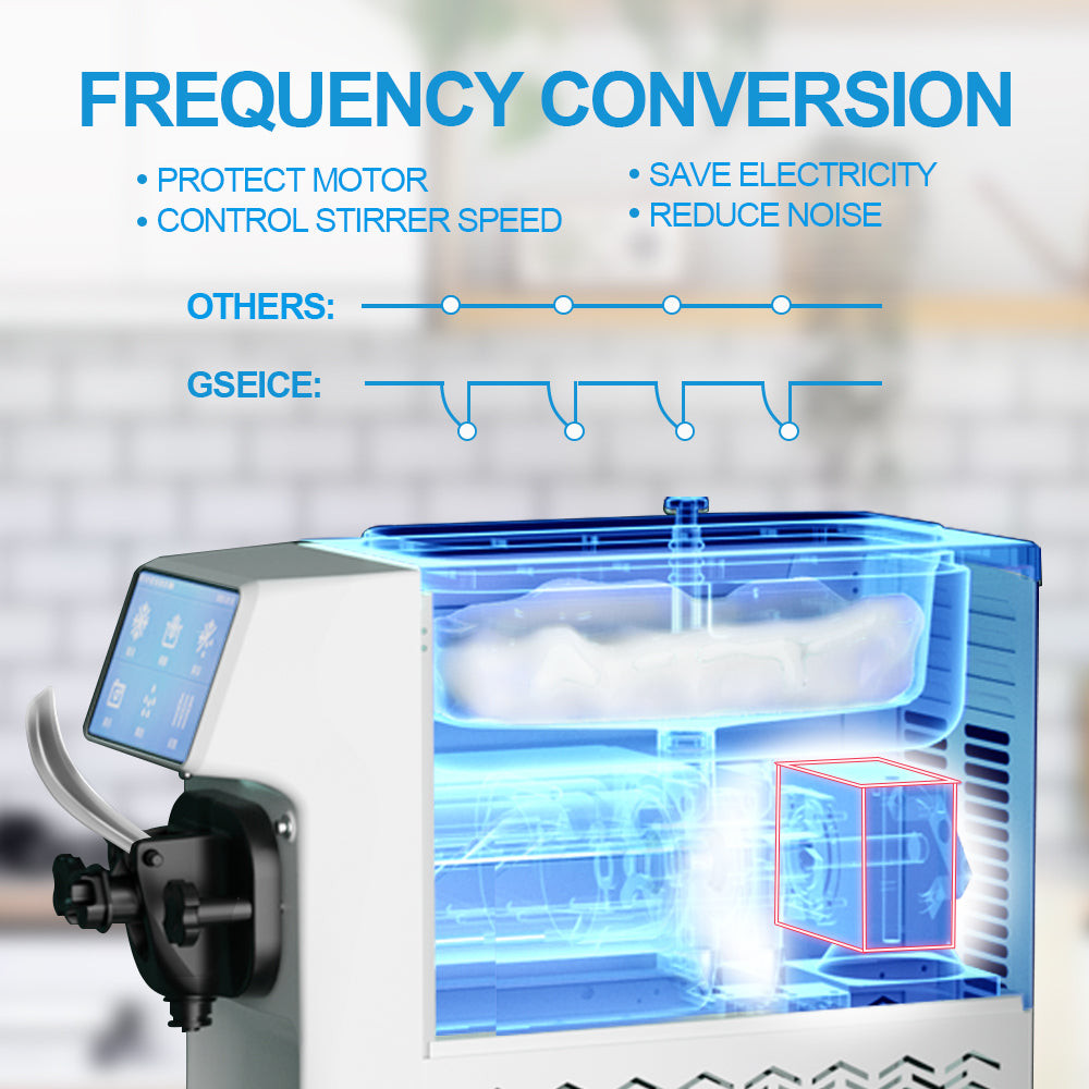 Home Use Ice Cream Machine - Soft Serve | Durable Pro Design with frequency conversion technology for quieter operation and energy savings.