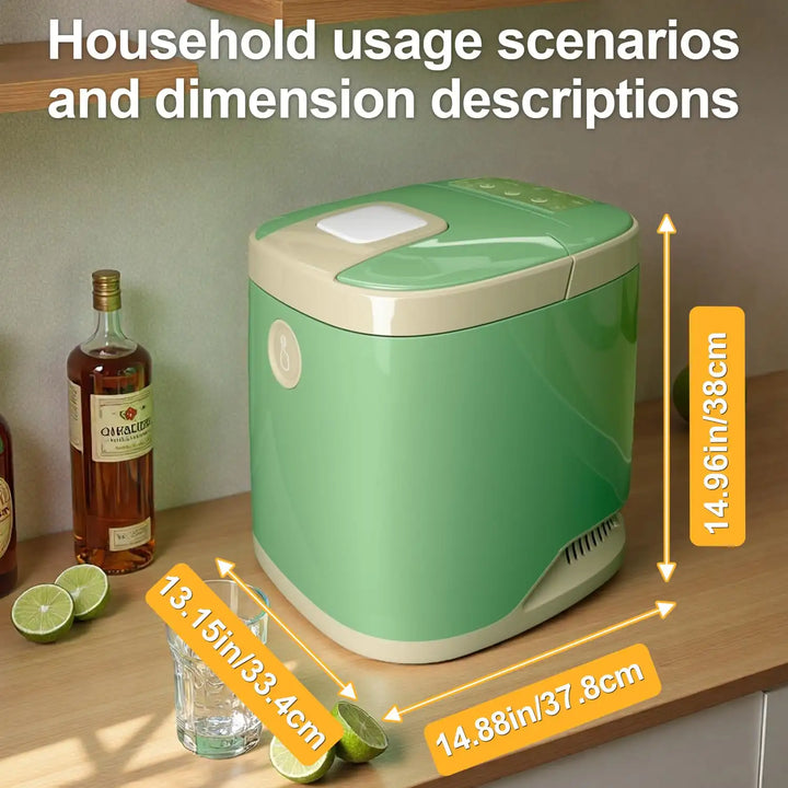 Portable Ice Maker for Car & Home, 22Lbs/Day | Compact & DC/AC | GSEICE