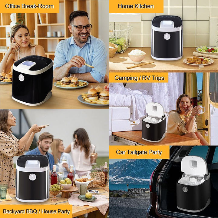 Portable Ice Maker for Car & Home, 22Lbs/Day | Compact & DC/AC | GSEICE - GSEICE